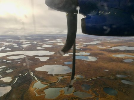 Bird's eye view of permafrost soil