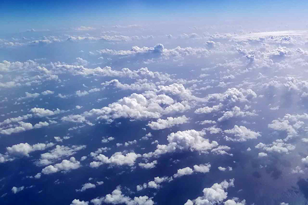 Photo of trade-wind cumulus clouds