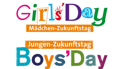 Girls' Day und Boys' Day Logo in einer Grafik.