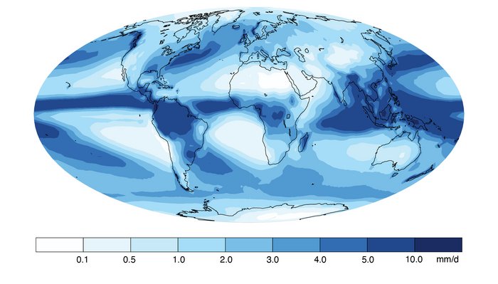Weltkarte: Beobachteter Niederschlag