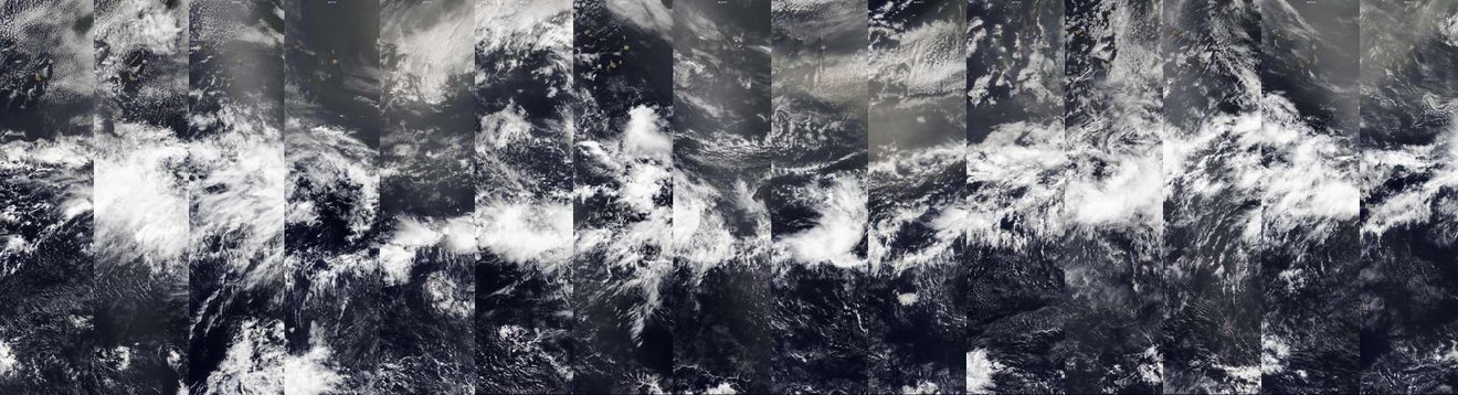 Kollage der täglichen Variabilität der ITCZ