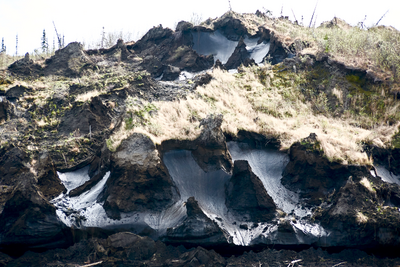 Erodierende Permafrost-Klippen