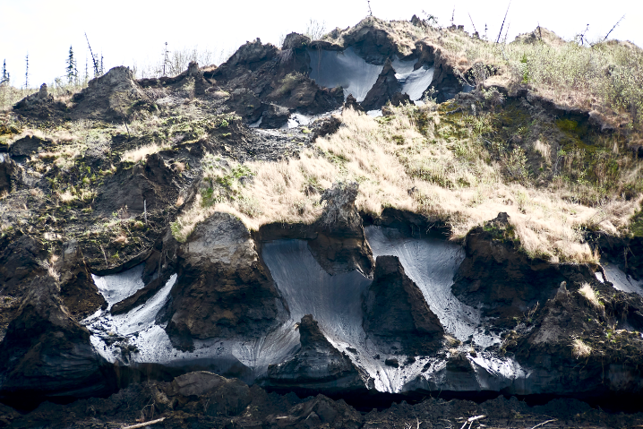 eroding permafrost cliffs