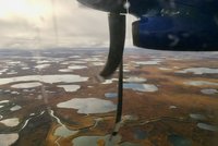 Bird's eye view of permafrost soil