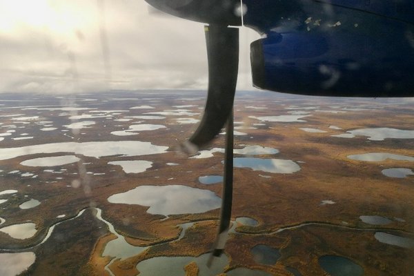 Bird's eye view of permafrost soil