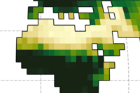 Schematic representation of the Earth showing a simulated global vegetation cover