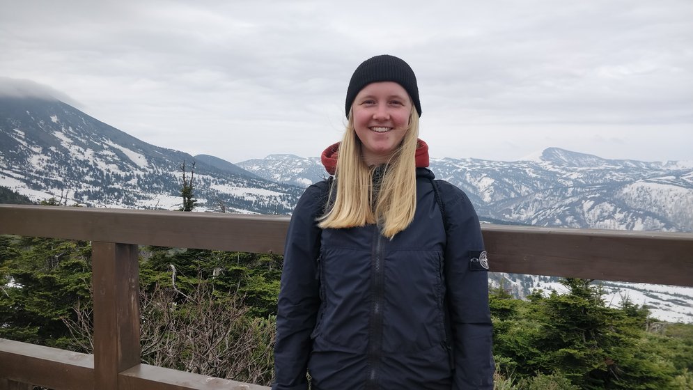 Clara Bayley on a research visit to Japan during her PhD
