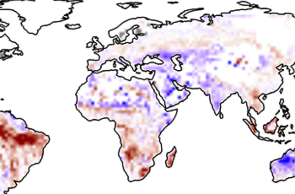 Abbildung Weltkarte Bodenfeuchte